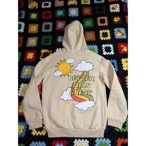 Chemistry Hoodie Mens Small Tan Sunny Days Earth Graphic Better Than Great Retro